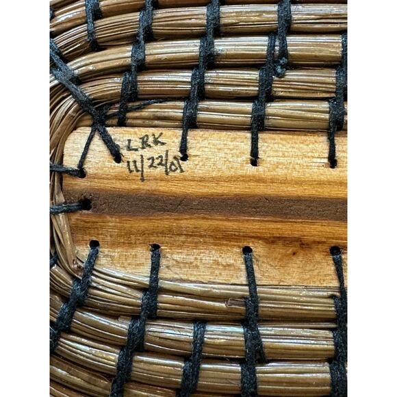 Hand Made And Sewn Pine Needle Basket 9”x5”x2” - Picture 6 of 8